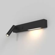 Maytoni Comodo LED-væglampe, læselampe, sort