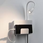 Paulmann Halina USB LED-væglampe, flexarm hvid