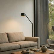 Lucande gulvlampe Silka, højde 173 cm, sort, metal