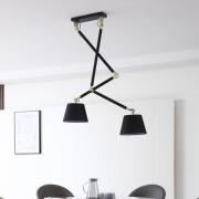 Lucande loftslampe Marvaine sort/guldfarvet, justerbar