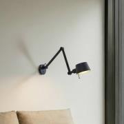 Lucande væglampe Silka, sort, metal, 9,5 cm høj