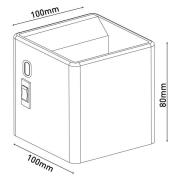 Cube LED-væglampe, batteri, magnetisk, hvid