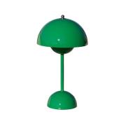 &Tradition LED genopladelig bordlampe Flowerpot VP9, signalgrøn