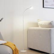 Lindby LED-gulvlampe Maori, hvid, CCT, dæmpbar, USB