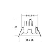 BRUMBERG Apollo Micro facetteret, kantet, DALI, 3000 K, hvid