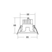 BRUMBERG Apollo Micro, glat, rund, DALI, 3.500 K, hvid