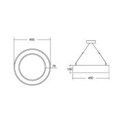 BRUMBERG Biro Circle Ring10 direct CA Ø 45 cm sort 3000 K