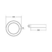 BRUMBERG Biro Circle Ring Ceiling, Ø 60cm, DALI, sort, 840