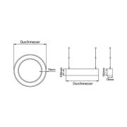 BRUMBERG Biro Circle Ring10 direkte Ø 60 cm tænd/sluk hvid 4000K