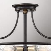 Griffin loftslampe med afstand, Ø 53 cm, bronze/klar