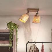 GOOD & MOJO Java loftslampe, bambus, naturlig, 2-lys, 24 cm