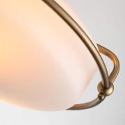 Griffin F loftslampe, Ø 42 cm, opal glasskærm, messing