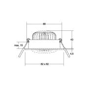 BRUMBERG LED-spot BB38, on/off, tilslutningsboks, struktureret hvid