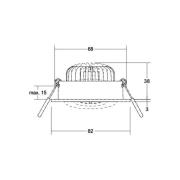 BRUMBERG LED-spot BB34 on/off-tilslutningsdåse struktureret sort