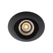 SLC One 360° LED-indbygningslampe dæmp-til-varm sort