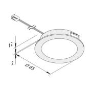 FAR 58 integreret LED-møbellys 3 stk, 3 W, 4.000 K