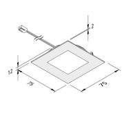 FAQ 68 integreret LED-møbellys, 3, stål, 4 W 940