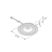 AR 68 Integreret LED-møbelspot, 4 W, sort, 3.000 K