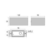 Orion H B up/down udendørs LED-væglampe, hvid, 840