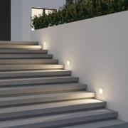 Arcchio LED-vægindbygningslampe Zamo, blænddæksel, hvid