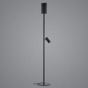 Loftslampe Polo justerbar med læselampe sort