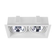 Mod II indbygnings-downlight, 2 lyskilder, hvidt