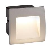Ankle LED-vægindbygningslampe, IP65, aluminium grå