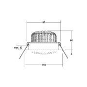 BRUMBERG Kerby-R LED-indbygningsspot 3.000 K, alu