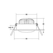 BRUMBERG BB35 indbyg. RC driver kantet hvid