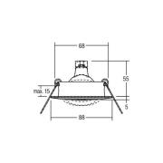 BRUMBERG Breena-R indbygget GX5.3 rund hvid blank