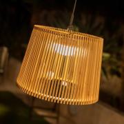 Newgarden Okinawa udendørs hængelampe, LED, bambus