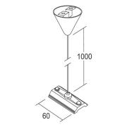 Ivela pendelophæng 1 m til LKM 3-fasesystem