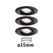 Paulmann Nova Mini indbygningsspot, 3, drejes sort