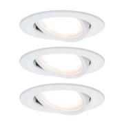 Paulmann 3-delt spot Nova Coin rund vippelig, hvid