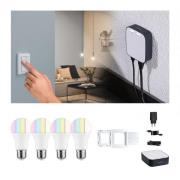 Paulmann Smart Home-sæt ZigBee 4x E27 9,3W LED mat RGBW