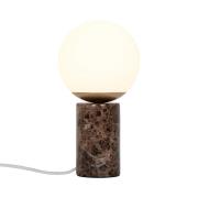 Lilly Marble bordlampe med marmorsokkel, brun