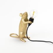 Mouse Lamp deko LED-bordlampe, USB, stående, guld