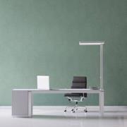 LED-bordlampe MAULjaval, sølv, 120 cm, dæmpbar, klemmefod