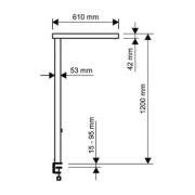 LED-bordlampe MAULjuvis, sort 120 cm dæmpbar klemmefod