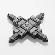 Lindby X-connector Linaro, sort, 1-faset system