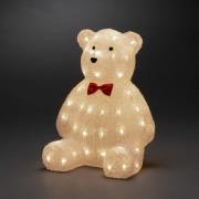Teddybjørn LED-dekofigur klar IP44 højde 38 cm