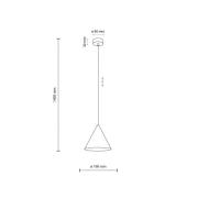 Cono pendel, hvid, Ø 19 cm, stål, enkelt flamme