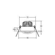 BRUMBERG LED-indbygningsspot Berrie-R, 3000K, tænd/sluk, hvid