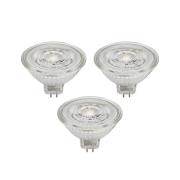 Prios LED-reflektor GU5.3 4.3W 345lm 36° klar 827 sæt med 3 stk