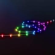 Twinkly Dots LED-lyskæde RGB, sort, IP20, 3 m