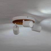 Envostar Tino loftspot 3 lyskilder rund hvid/træ