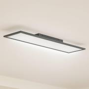 Lindby LED-panel Enhife, sort, 80x20 cm