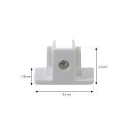 Lindby endestop Linaro, hvid, skrue, 1-faset system