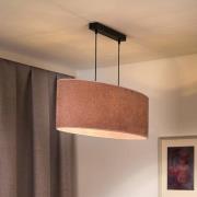 Euluna hængelampe Celine, pink, chenille-stof, længde 80 cm