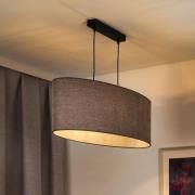 Euluna hængelampe Celine, cappuccino, chenille-stof, 80 cm